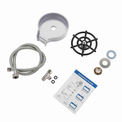 Lass Rinser for Kitchen Sink Bottle Cups Washer for Sink Attachment Bar Glass Rinser ABS Kitchen Sink Accessories