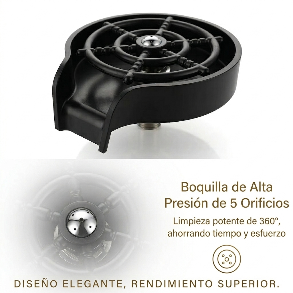 Enjuagador de vasos para fregadero de cocina